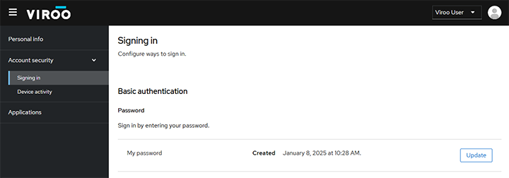 Profile administration | Viroo Documentation