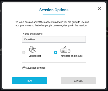 Session options