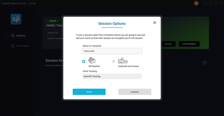 Session Navigation XR