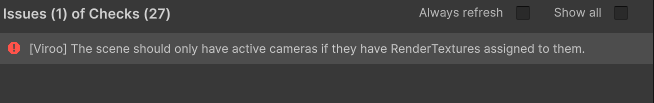 Validation Camera Camera settings | Viroo Documentation