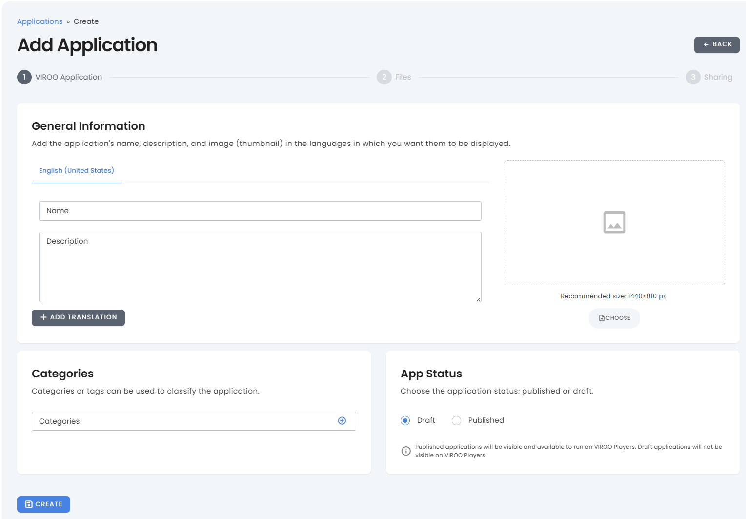 Create New App