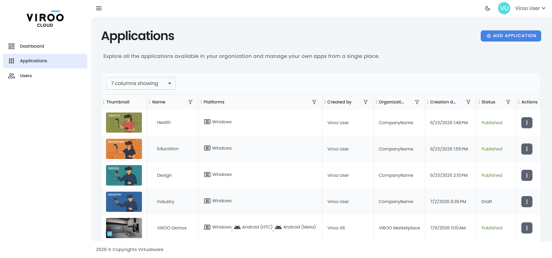 General view of Apps Module