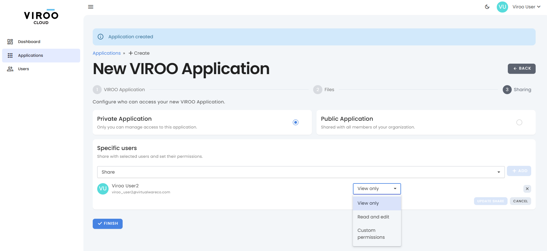 User permissions